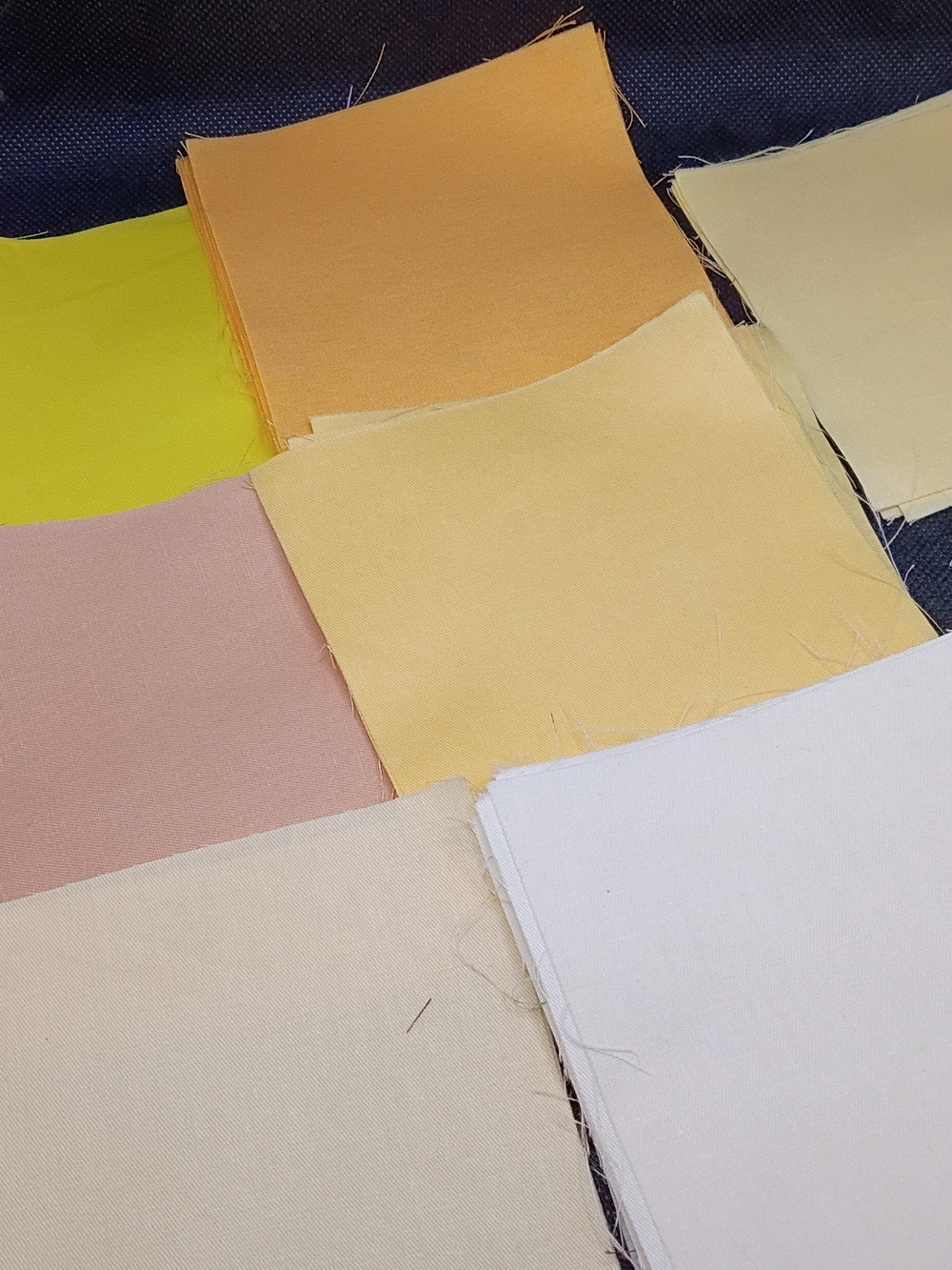50 4 Inch Yellow Solid Colors Cotton Squares